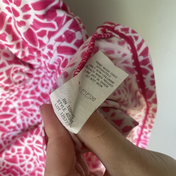 Athleta Womens Swim Top Tankini Floral Pink Size 4 (40C, 38 D, 36 DD) Halter Top - Picture 5 of 11